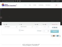 Tablet Screenshot of faroairporttransfers.com